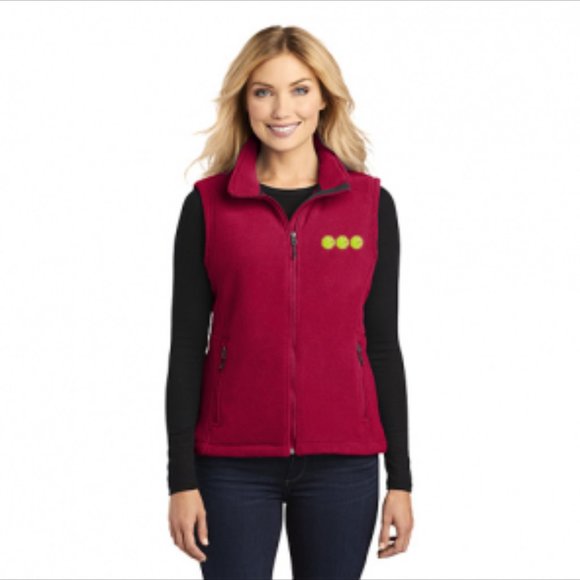 Light Fleece Vest with Embroidered Tennis Logo - Picture 6 of 7
